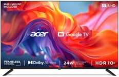 Acer 139 cm (55 inches) G Series 4K Ultra HD Smart LED Google TV AR55GT2851UDFL (Black)